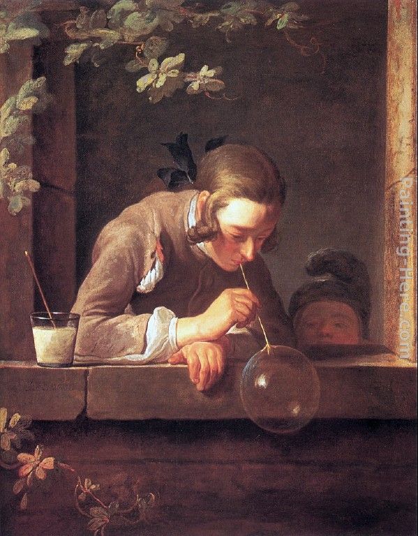 Soap Bubbles painting - Jean Baptiste Simeon Chardin Soap Bubbles art painting